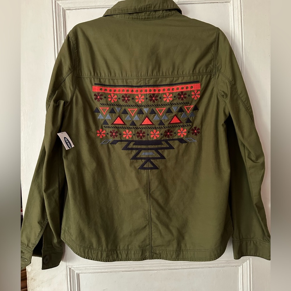 Old Navy Army Green Jacket Shirt Size M